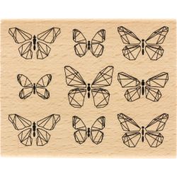 Tampon bois Florilèges - Capsules 2017 - Papillons graphiques