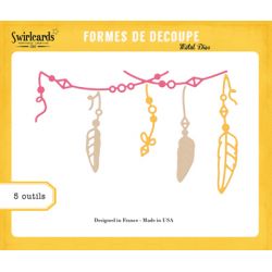 Dies Swirlcards - Plumes et fil