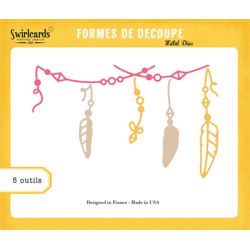 Dies Swirlcards - Plumes et fil