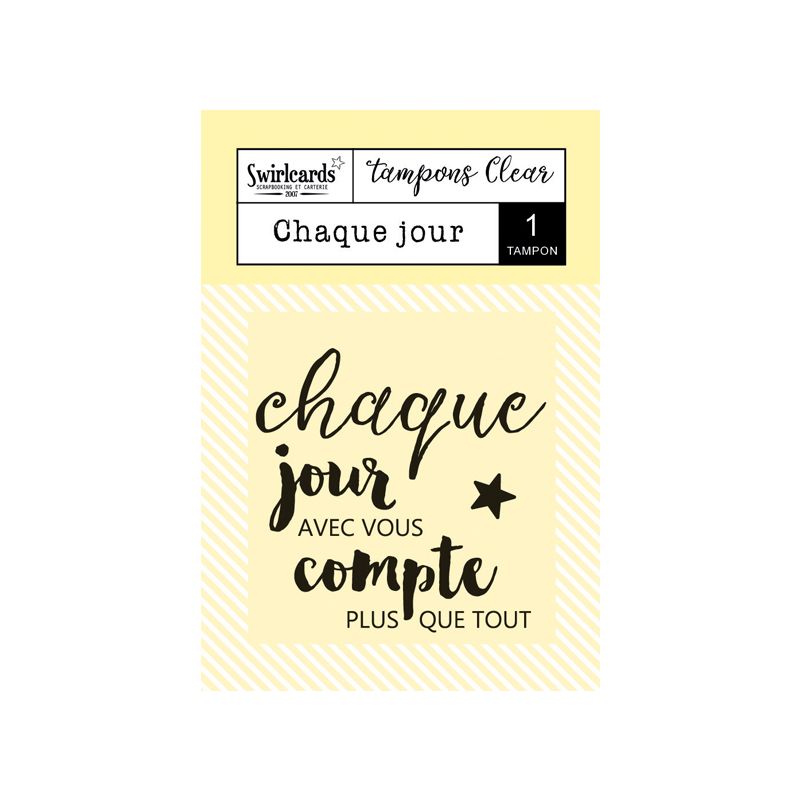 Tampon transparent Swirlcards - Chaque jour