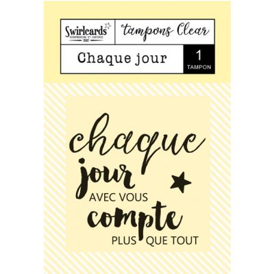 Tampon transparent Swirlcards - Chaque jour