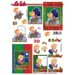 Image Carterie 3D - Garçon et fillette avec leurs jouets