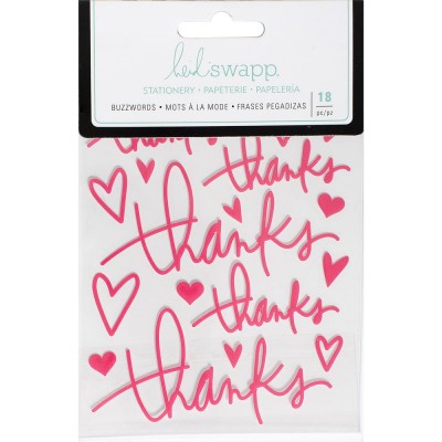 Stickers Heidi Swapp Buzzwords - Thanks - Pink