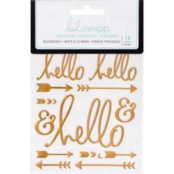 Stickers Heidi Swapp Buzzwords - Hello - Gold