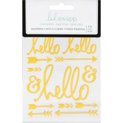 Stickers Heidi Swapp Buzzwords - Hello - Yellow