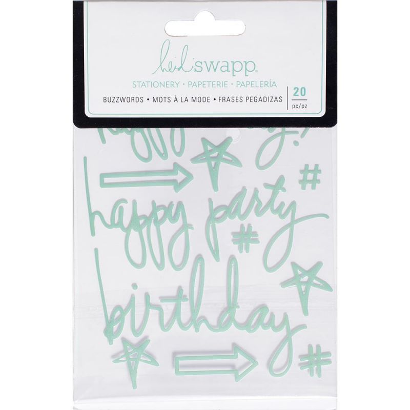 Stickers Heidi Swapp Buzzwords - Birthday - Blue