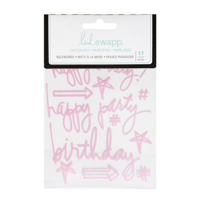 Stickers Heidi Swapp Buzzwords - Birthday - Pink