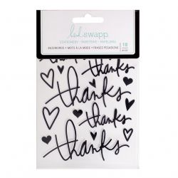 Stickers Heidi Swapp Buzzwords - Thanks - Black