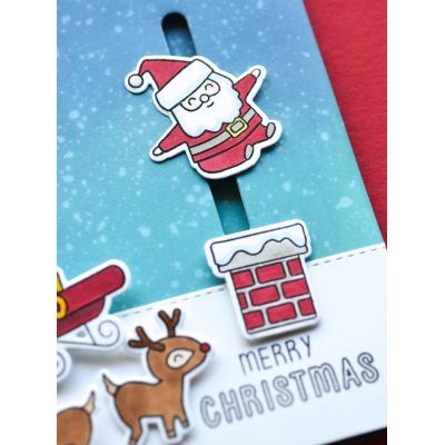 Tampons transparents Memory Box - Open Studio - Dashing with Reindeer