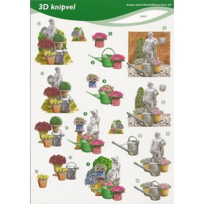 Image Carterie 3D - Statues, arrosoirs & pots de fleurs