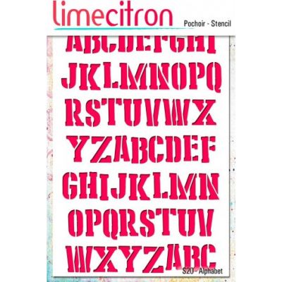 Pochoir Lime Citron 10x15 cm - Alphabet