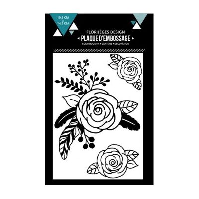 Plaque d'embossage Florilèges - Trois roses