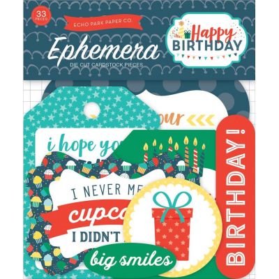 Die-cuts Ephemera Happy Birthday Boy