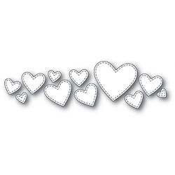 Die Poppystamps - Splendid Stitched Hearts