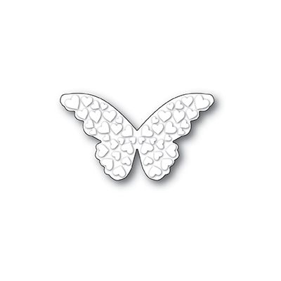 Die Poppystamps - Embossed Heart Butterfly