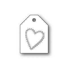 Die Poppystamps - Embossed heart Taglet