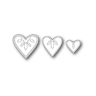 Die Poppystamps - Petite Stitched Hearts