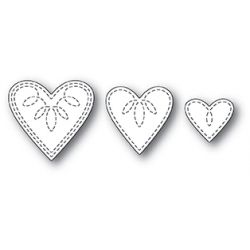 Die Poppystamps - Petite Stitched Hearts