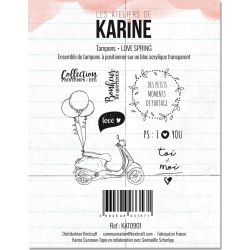 Tampons transparents Les Ateliers de Karine - Love Spring