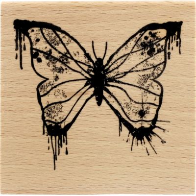 Tampon bois Florilèges - Papillon peint