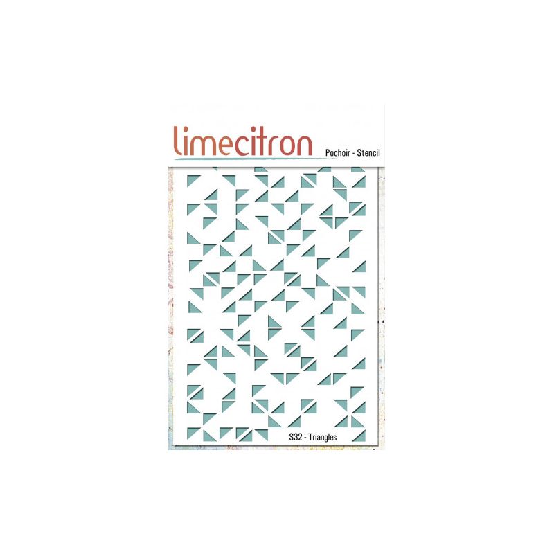 Pochoir Lime Citron 10x15 cm - Triangles