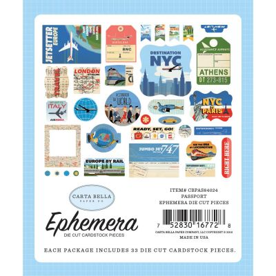 Die-cuts Ephemera Passport