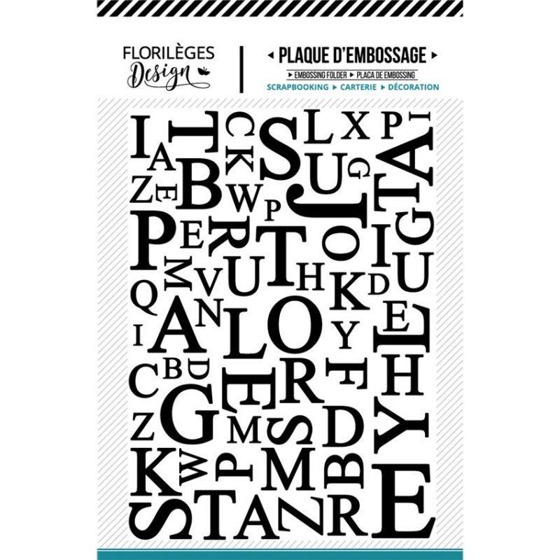 Plaque d'embossage Florilèges - Mix de Lettres