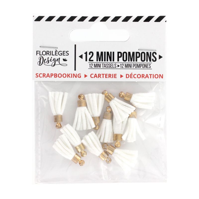 12 Mini Pompons Florilèges - Edelweiss