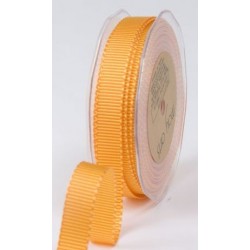 Ruban grosgrain rayé orange - jaune