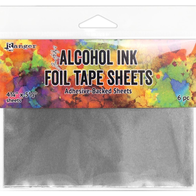 Feuilles adhésives métallisées 11x14 cm (Alcohol Ink Foil Tape Sheets)