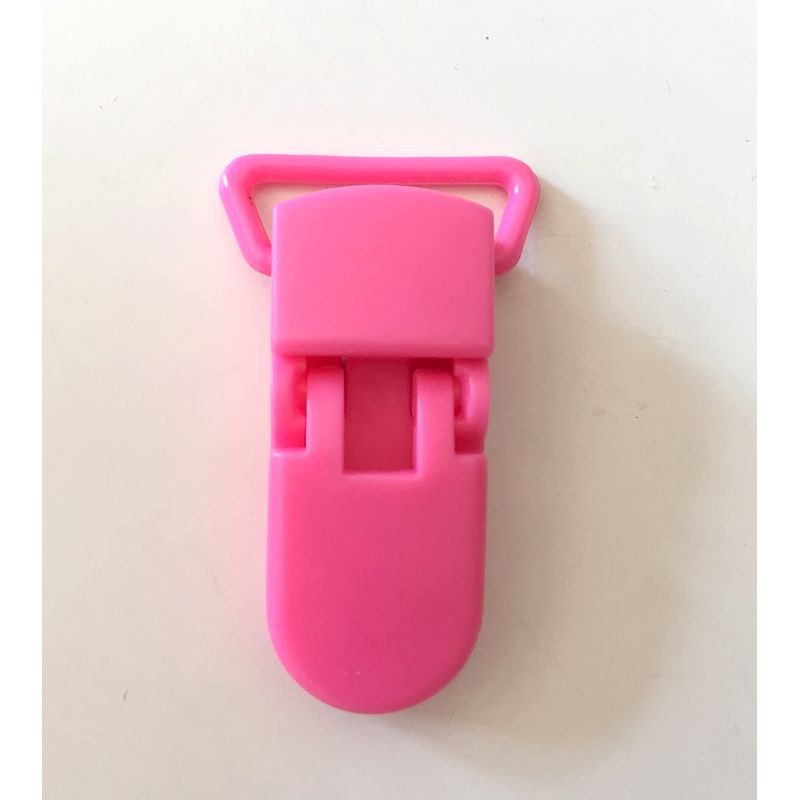 Pince clip plastique Attache tétine - Rose Fuchsia