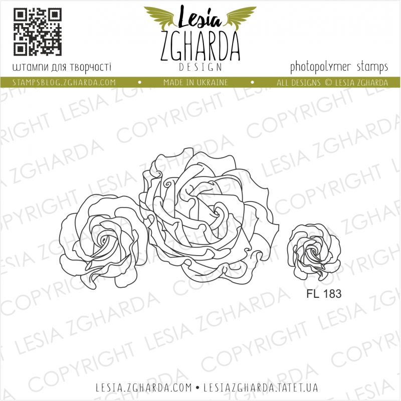 Tampons transparent Lesia Zgharda - Sweet Roses