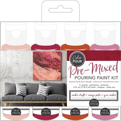 Color Pour - Kit de peintures pré-mélangées - Amber Drift