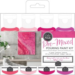 Color Pour - Kit de peintures pré-mélangées - Berry Rush