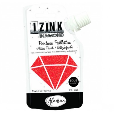 Peinture pailletée Izink Diamond - Rouge