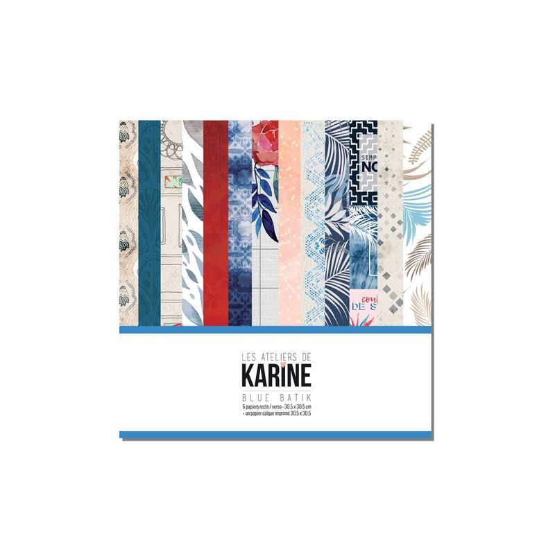 Pack 30x30 - Les Ateliers de Karine - Blue Batik