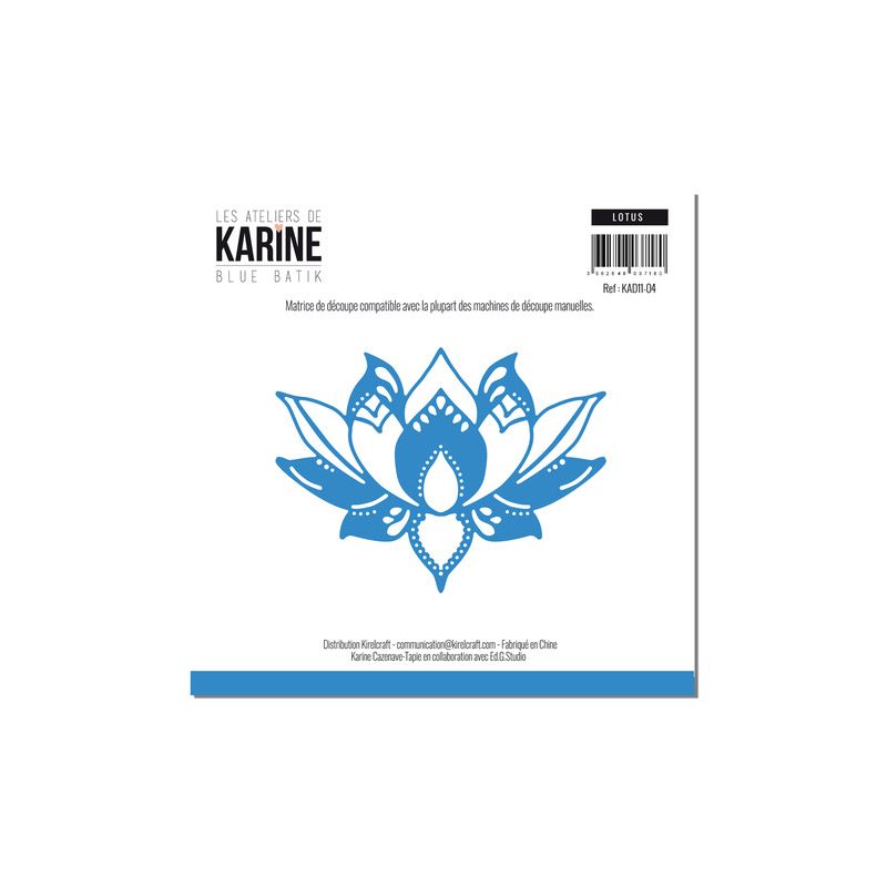 Die Les Ateliers de Karine - Collection Blue Batik - Lotus