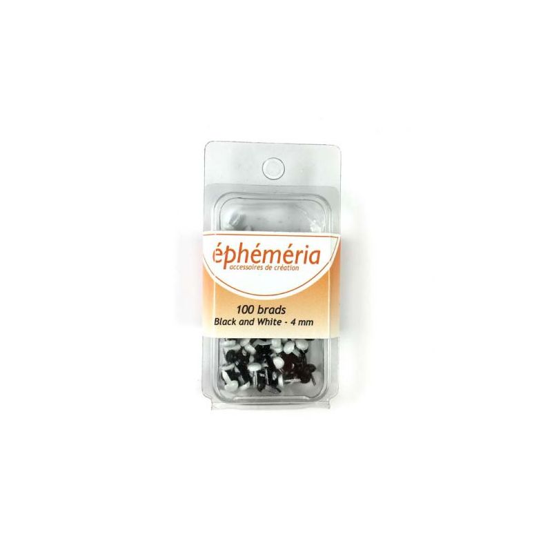 Brads Ephemeria 4 mm - Noir et Blanc (50)