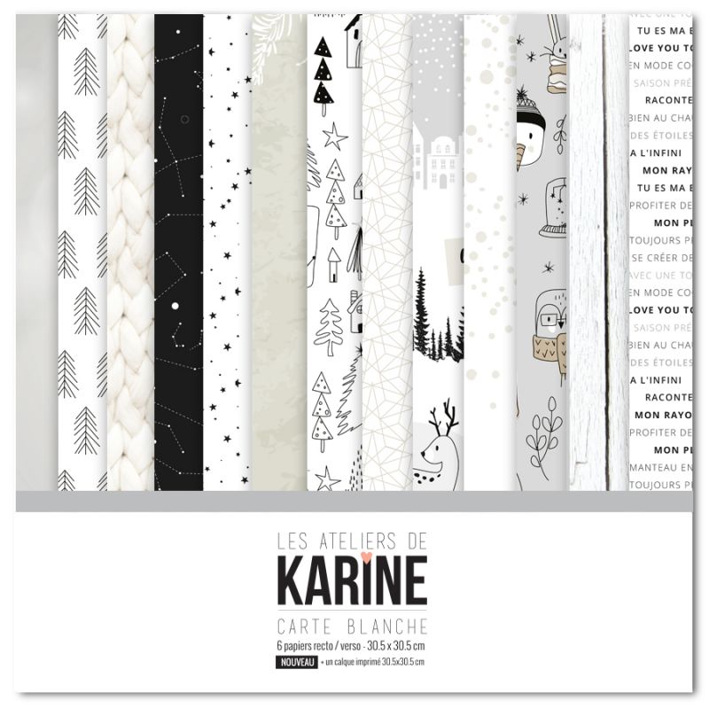 Pack 30x30 - Les Ateliers de Karine - Carte Blanche