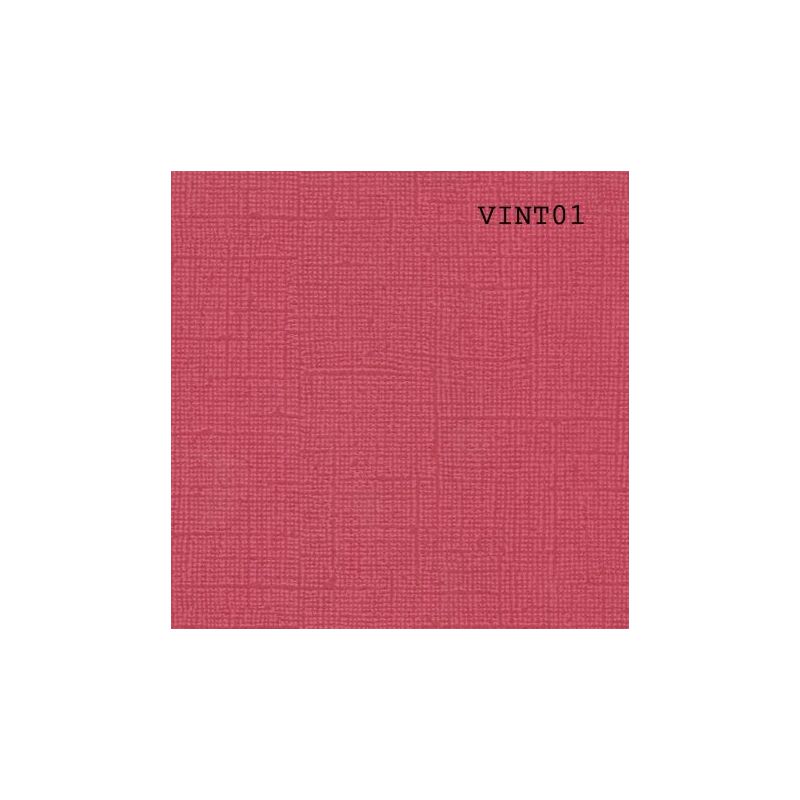 Cardstock texturé canvas - Coloris Vintage Rouge