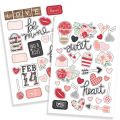 Stickers Simple Stories - Puffy - Kissing Booth