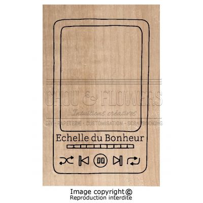 Tampon bois Chou & Flowers - Signature To Do List - Échelle du bonheur