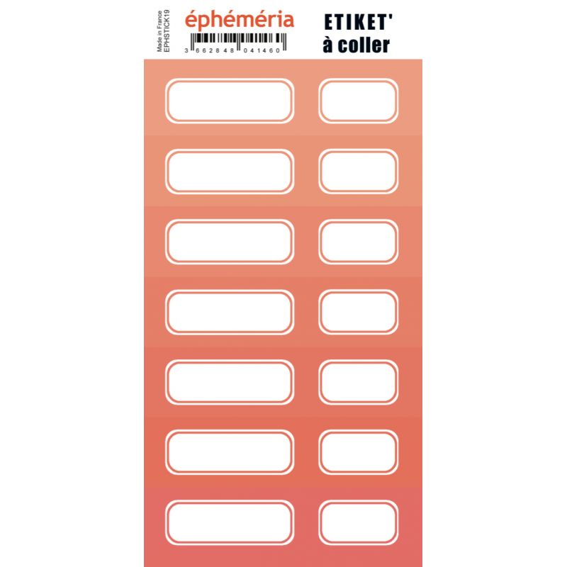 Stickers Ephemeria - 7 nuances de corail intense