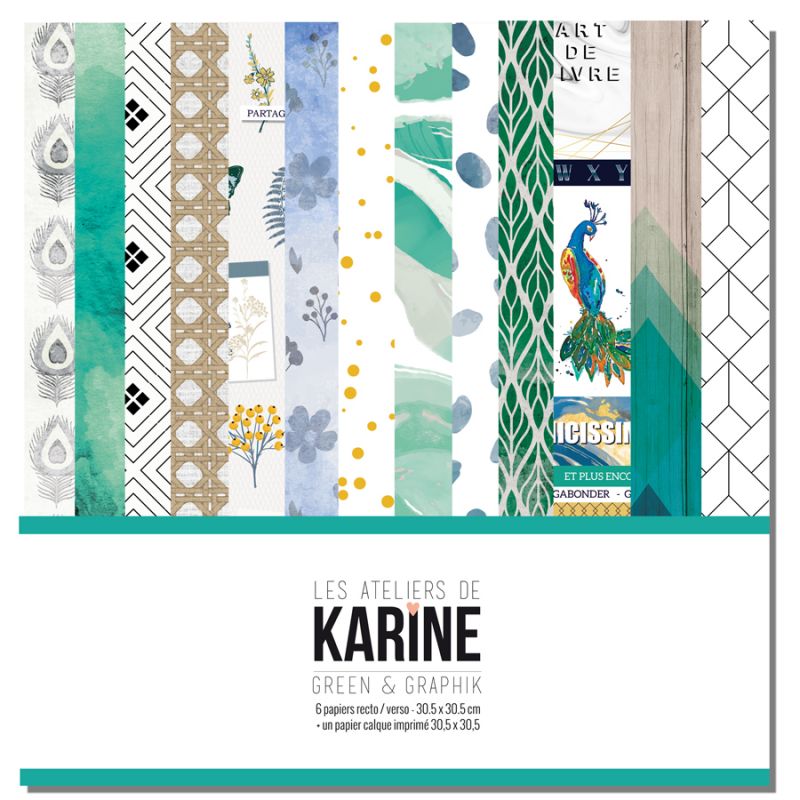 Pack 30x30 - Les Ateliers de Karine - Green & Graphik