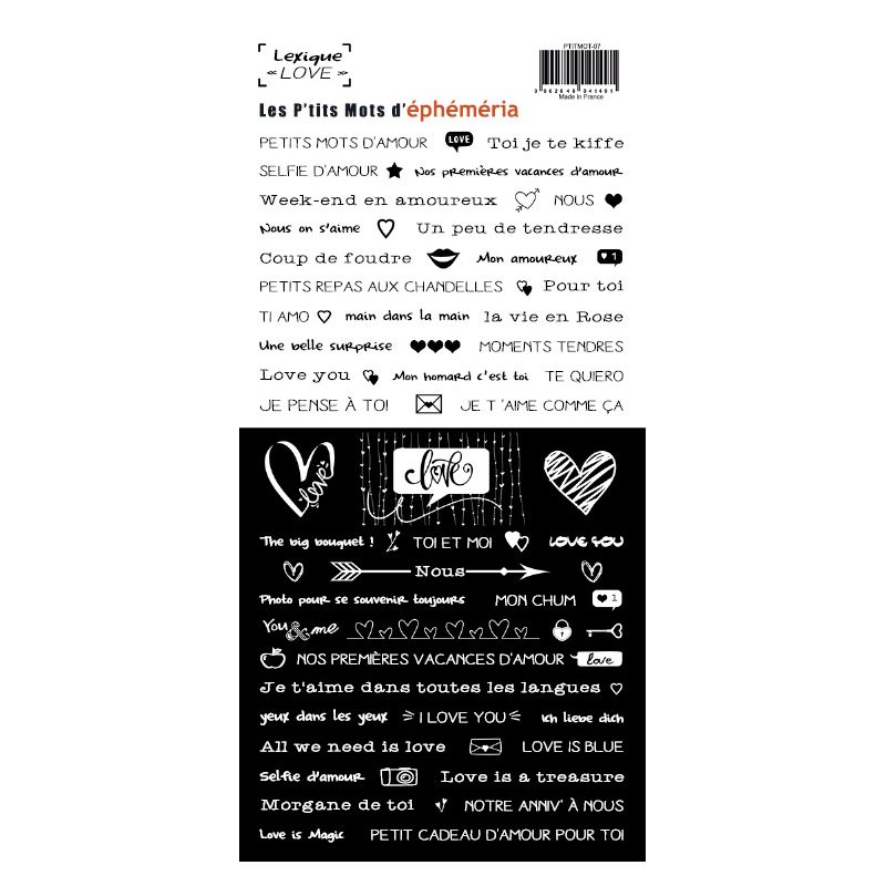 Stickers Ephemeria - Lexique Love