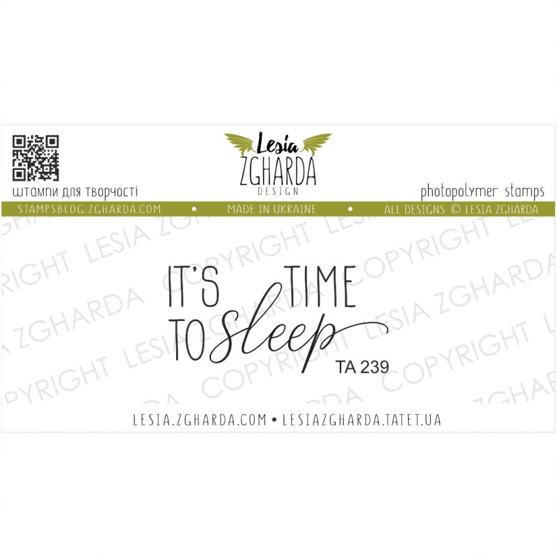 Tampon transparent Lesia Zgharda - It's Time to Sleep