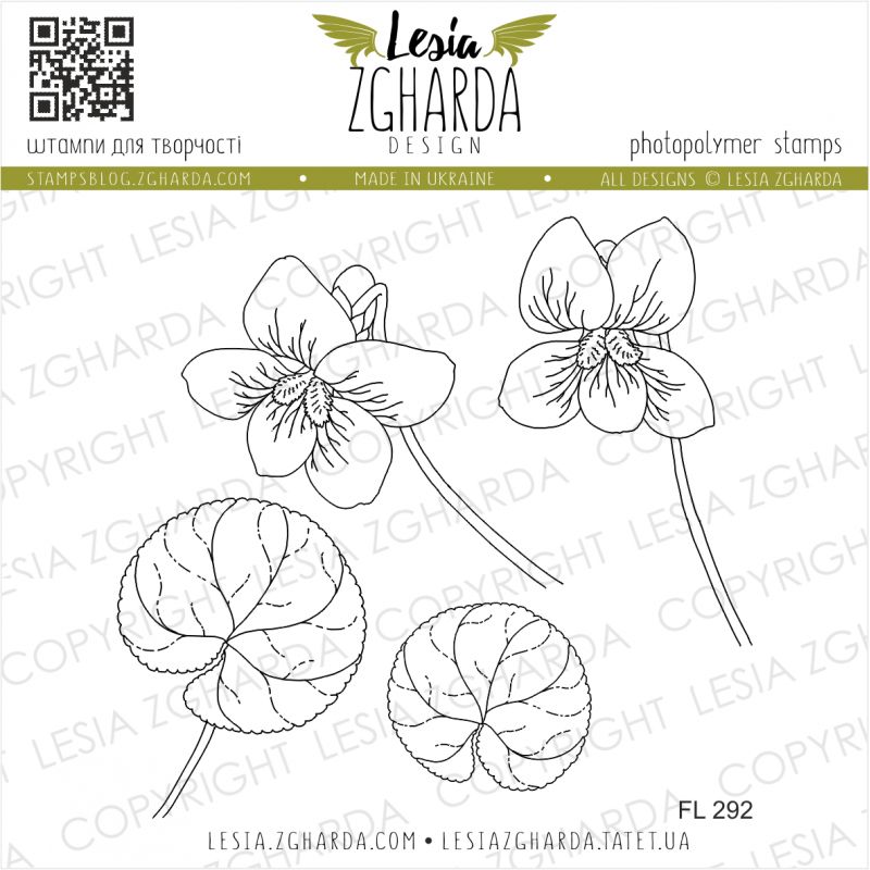 Tampons transparent Lesia Zgharda - Violet Flowers