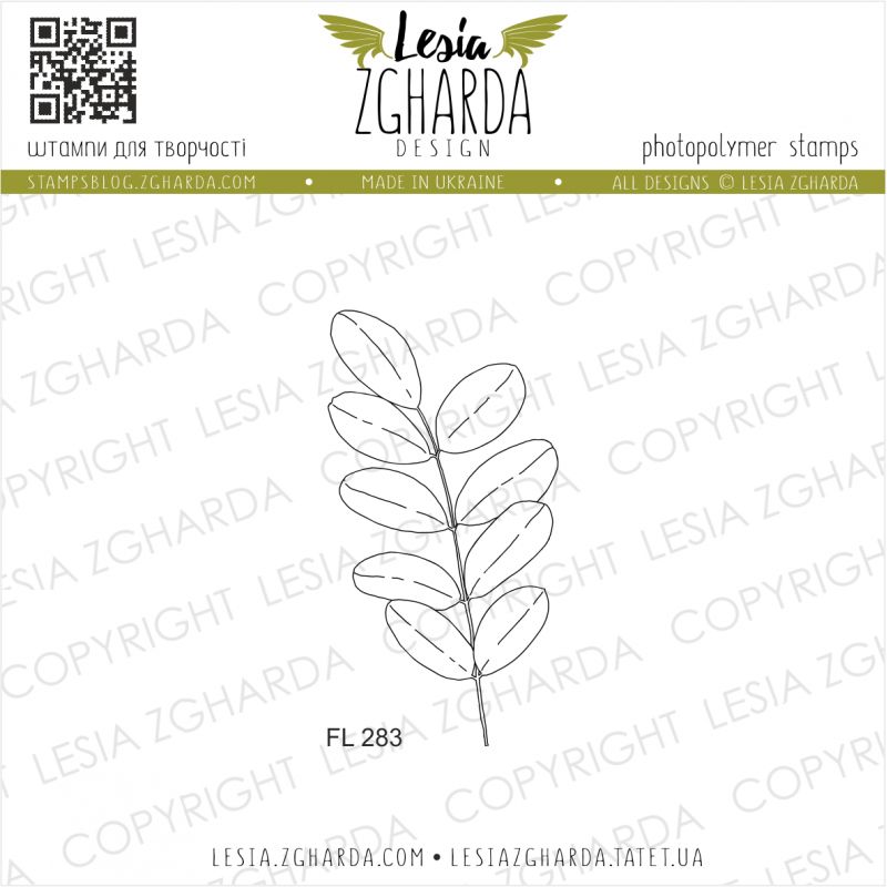 Tampons transparent Lesia Zgharda - Leaf of acacia