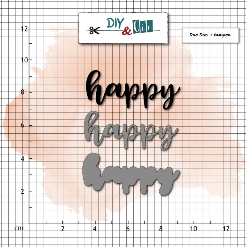 Combo Tampon + Dies DIY&Cie - Col.16 - Happy