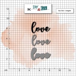 Combo Tampon + Dies DIY&Cie - Col.16 - Love